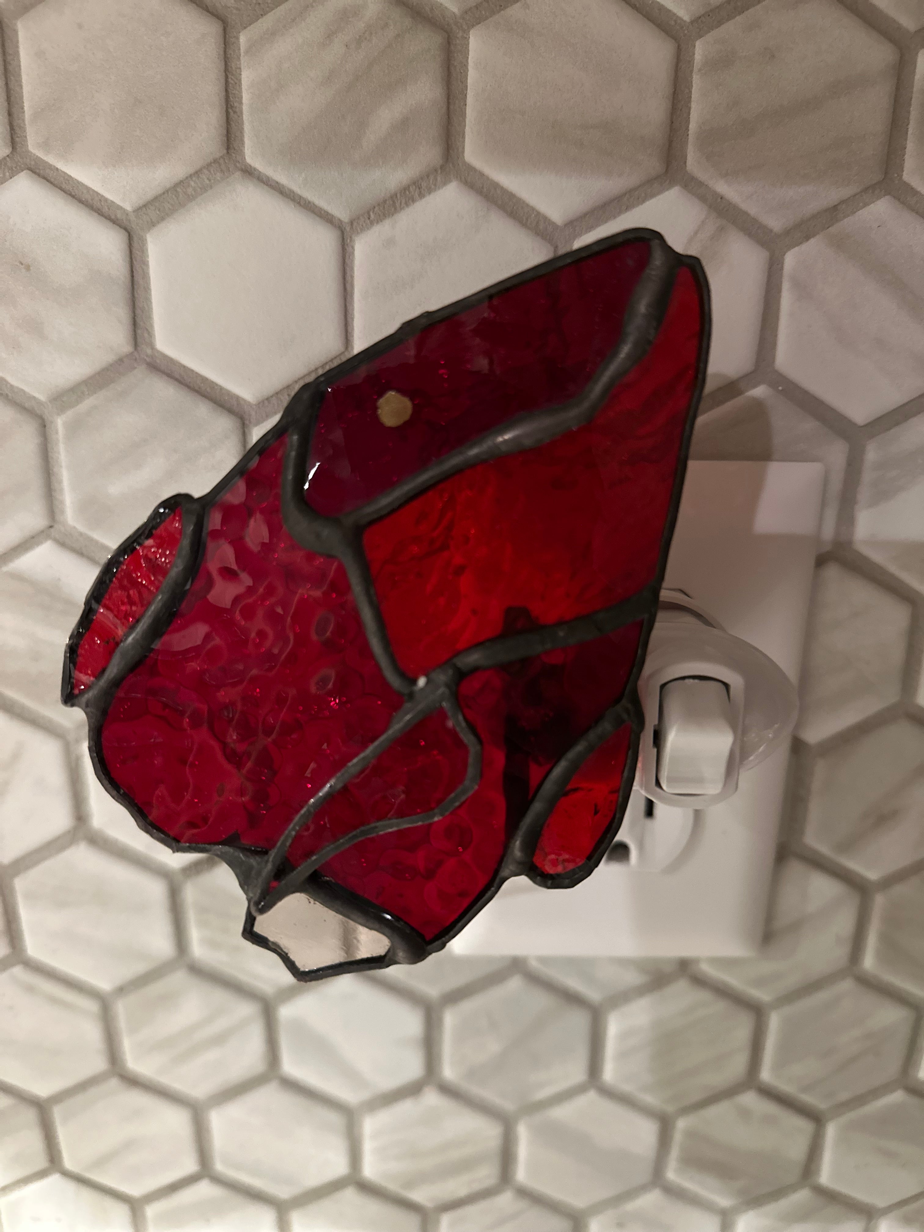 Stained Glass Red Snapper Nightlight