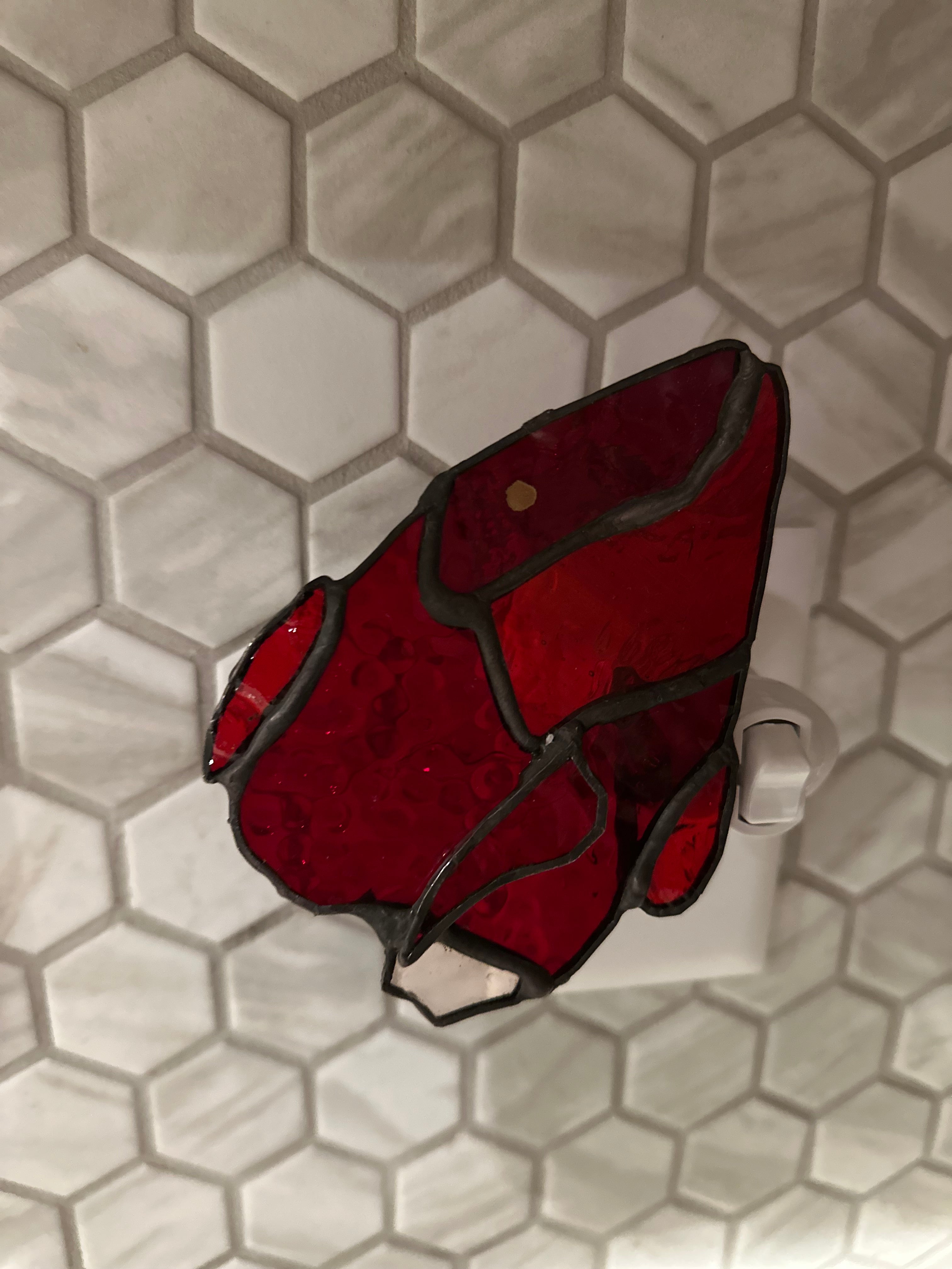 Stained Glass Red Snapper Nightlight