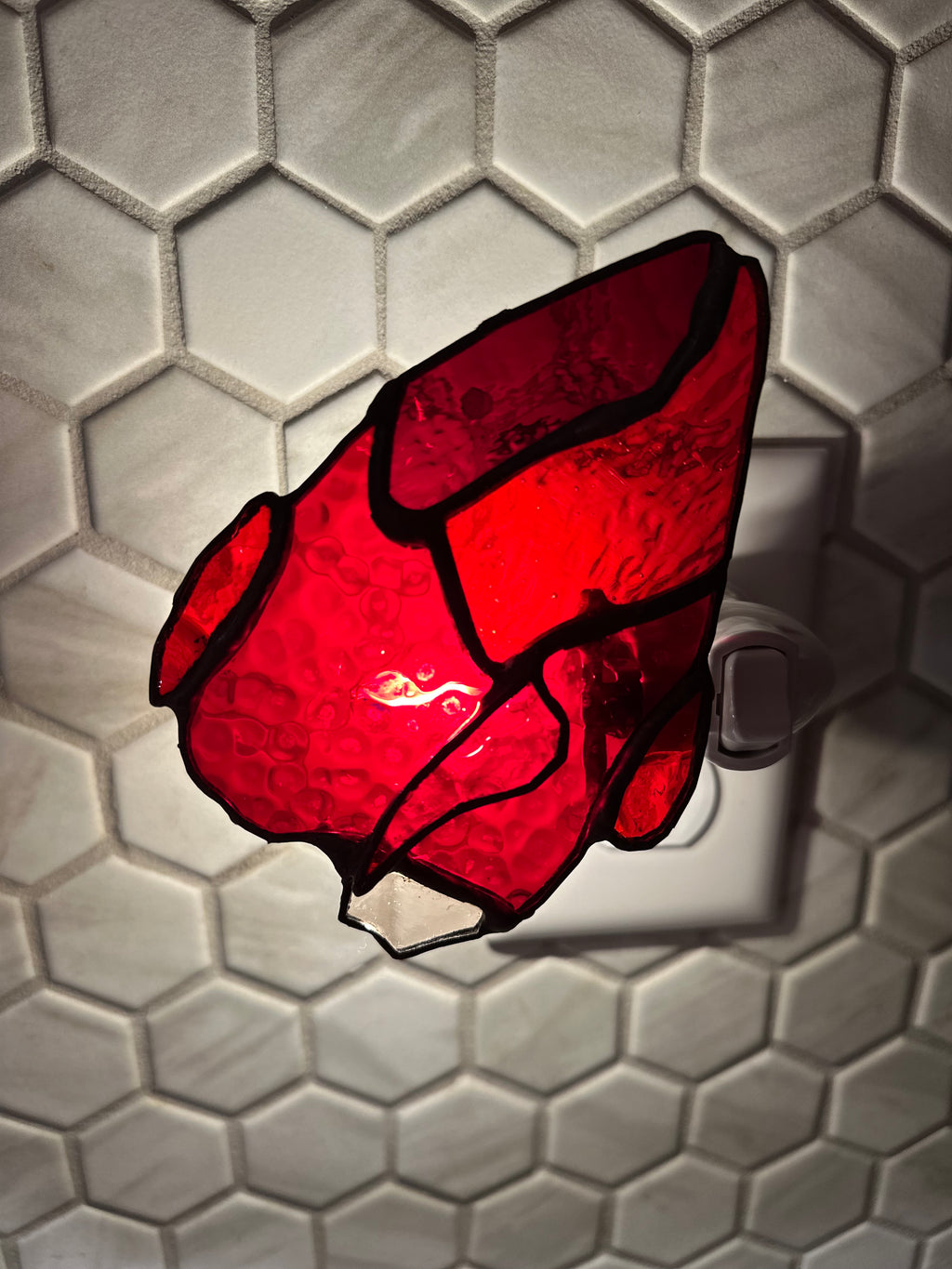 Stained Glass Red Snapper Nightlight