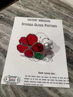 Stained Glass Swamp Hibiscus Pattern