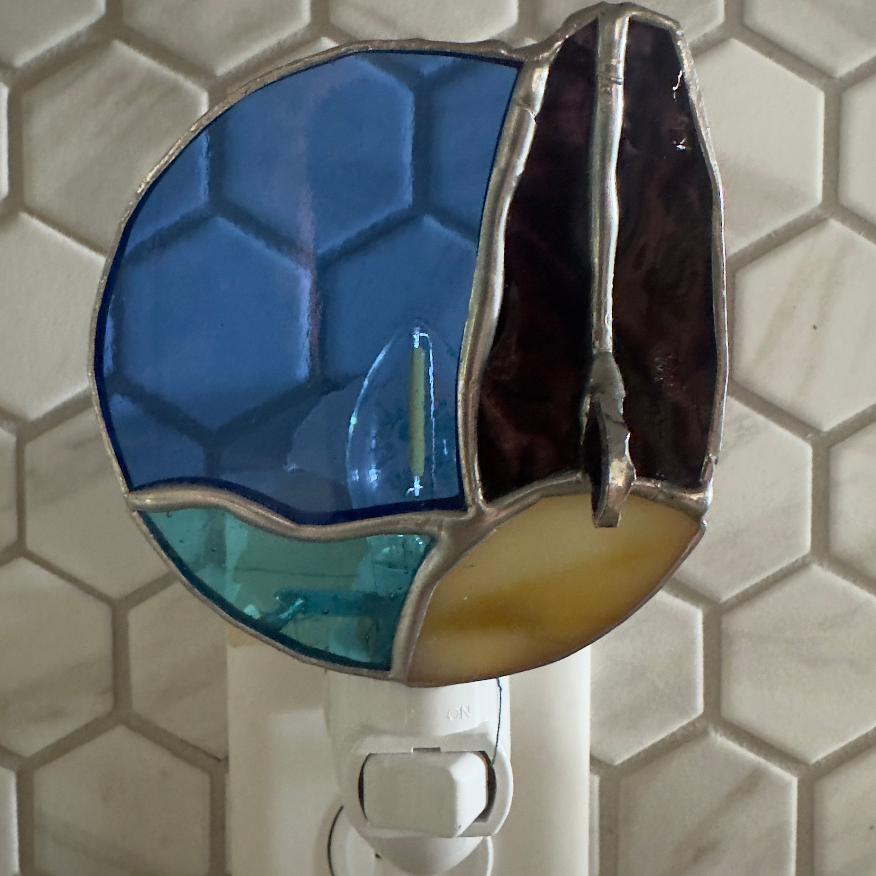 Stained Glass Surfboard Nightlight