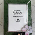Stained Glass Hibiscus 5x7 Picture Frame