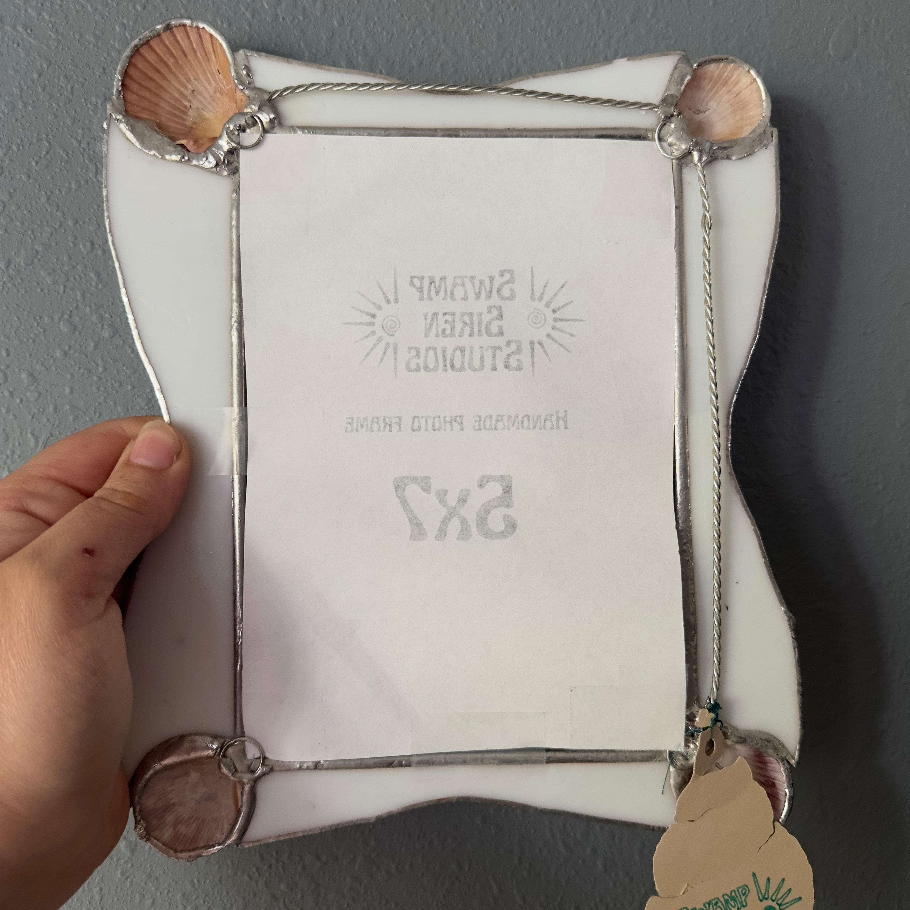 Stained Glass 5x7 Picture Frame with Shells