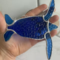 Stained Glass Sea Turtle Suncatcher