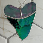 Stained Glass Megalodon Shark Tooth Suncatcher