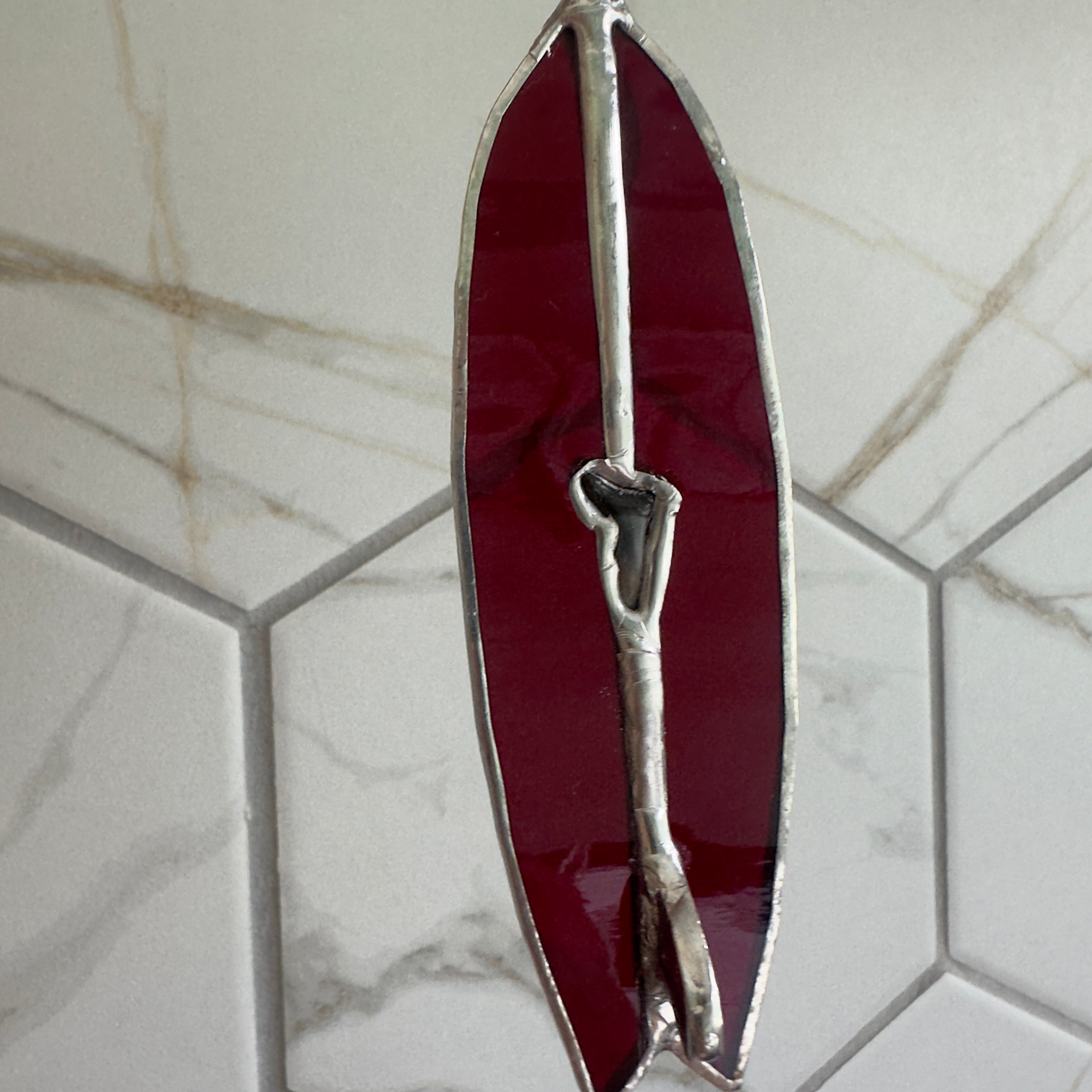 Stained Glass Surfboard Suncatcher