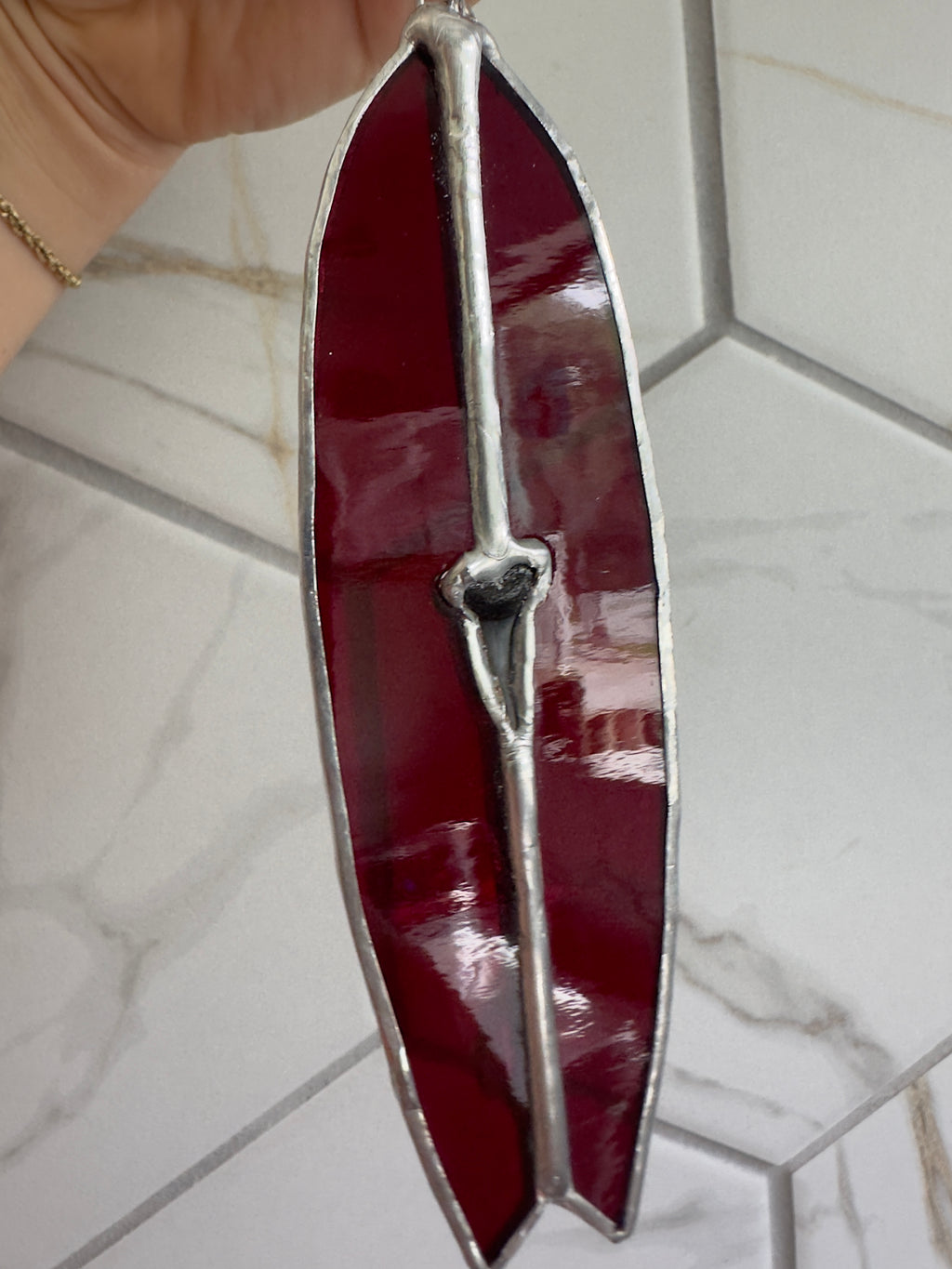 Stained Glass Surfboard Suncatcher