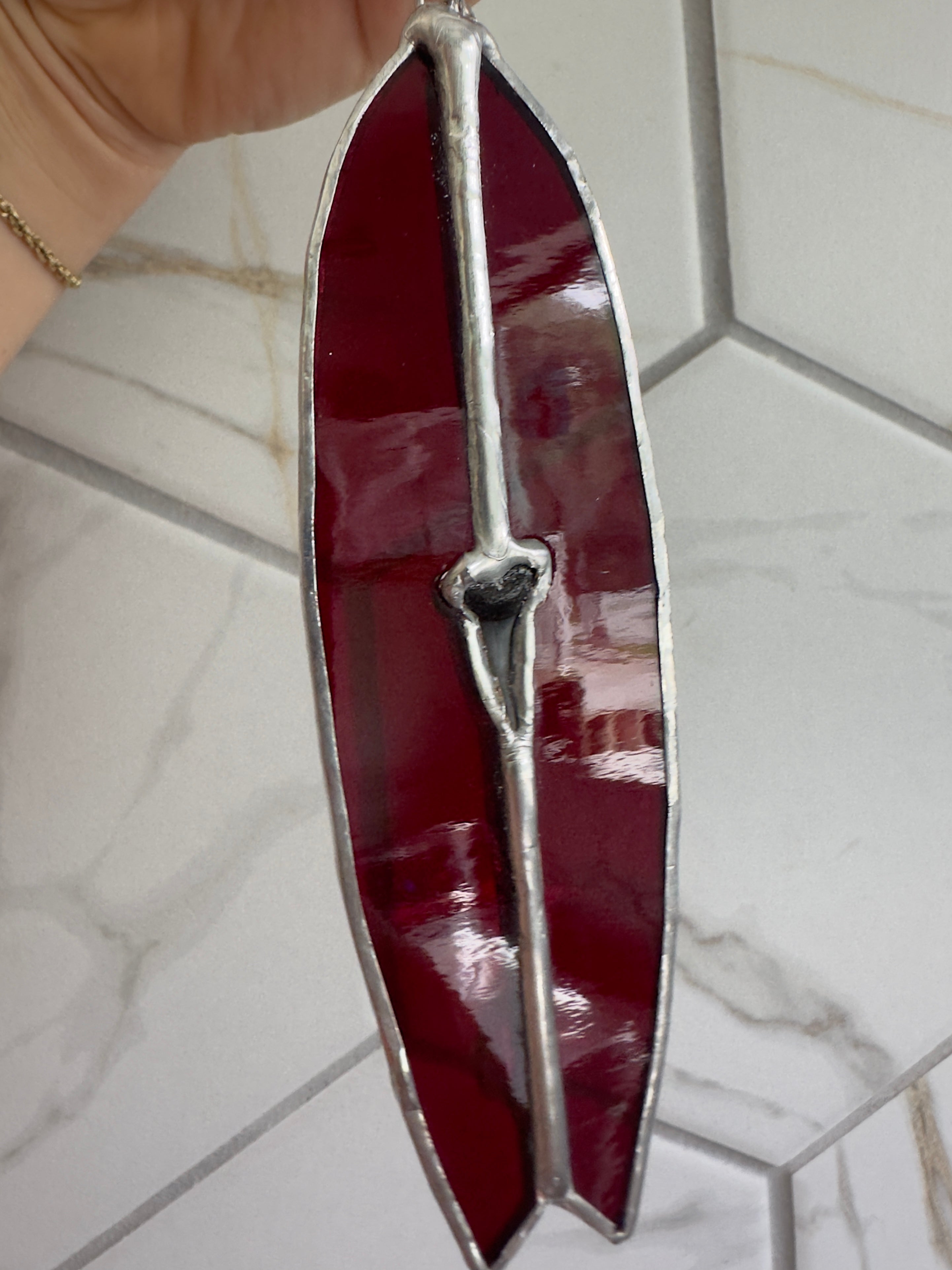 Stained Glass Surfboard Suncatcher