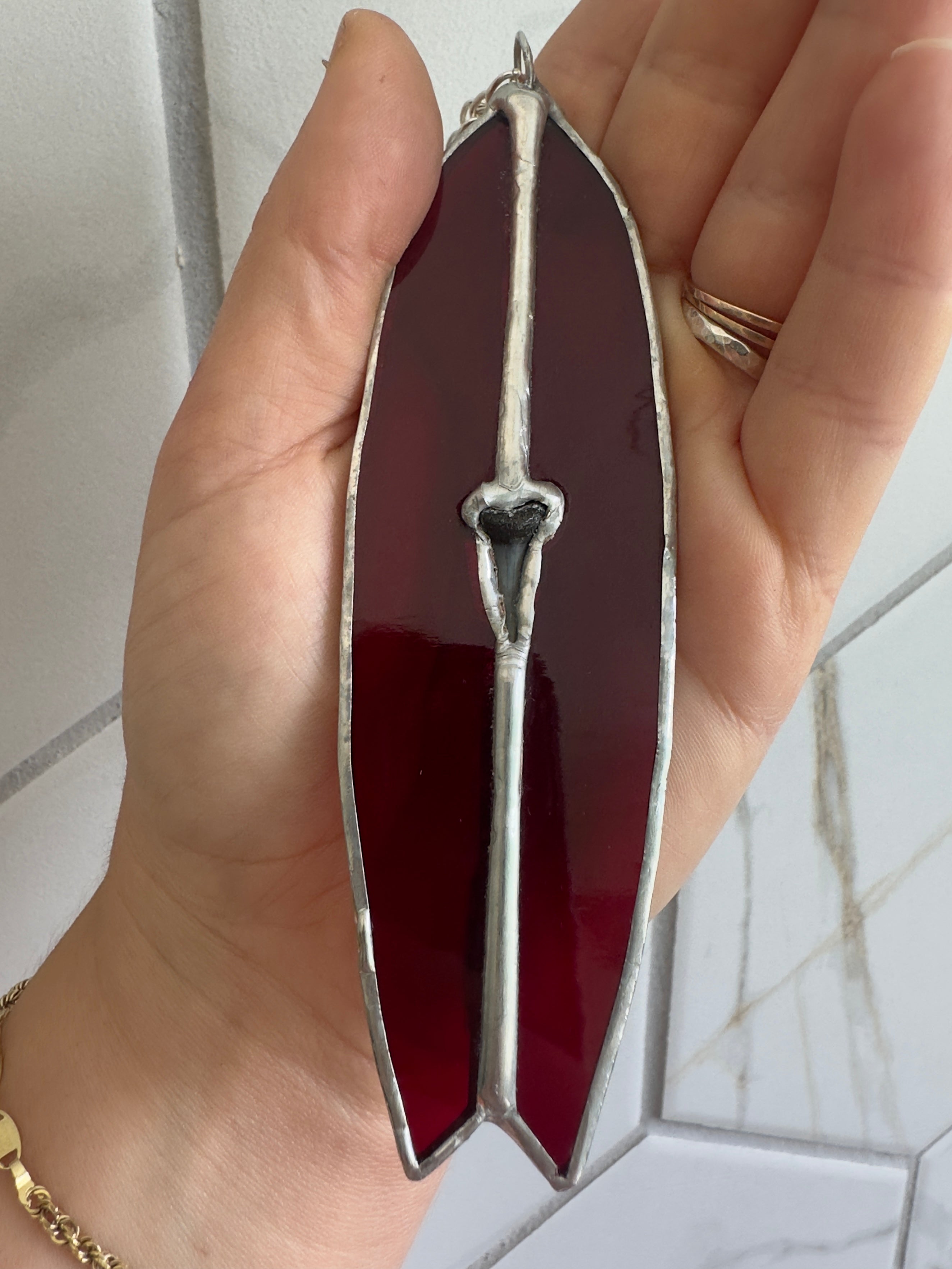 Stained Glass Surfboard Suncatcher