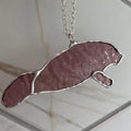 Stained Glass Manatee Suncatcher