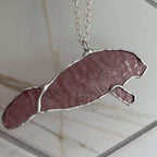 Stained Glass Manatee Suncatcher