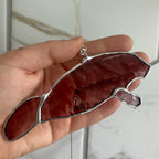 Stained Glass Manatee Suncatcher