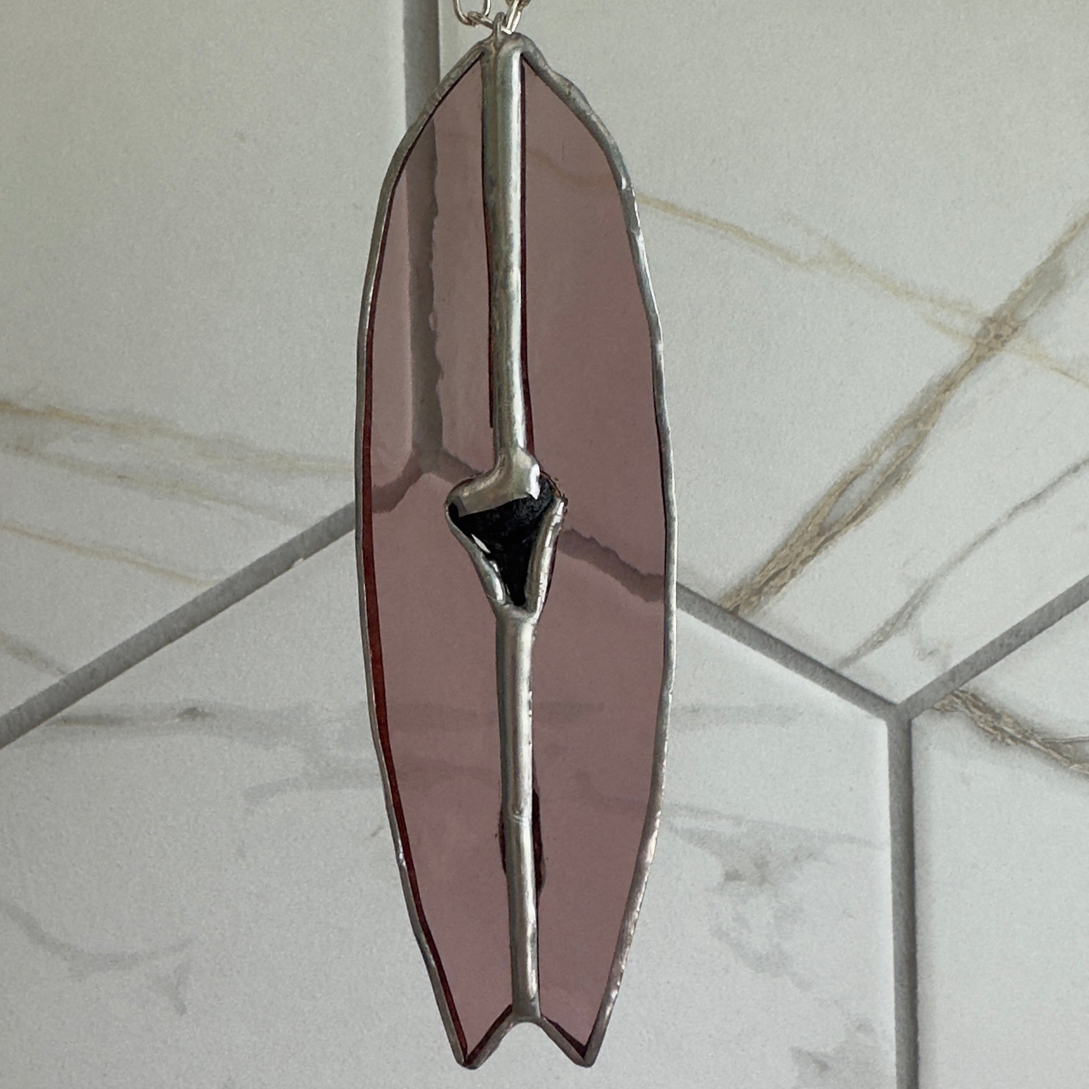 Stained Glass Surfboard Suncatcher