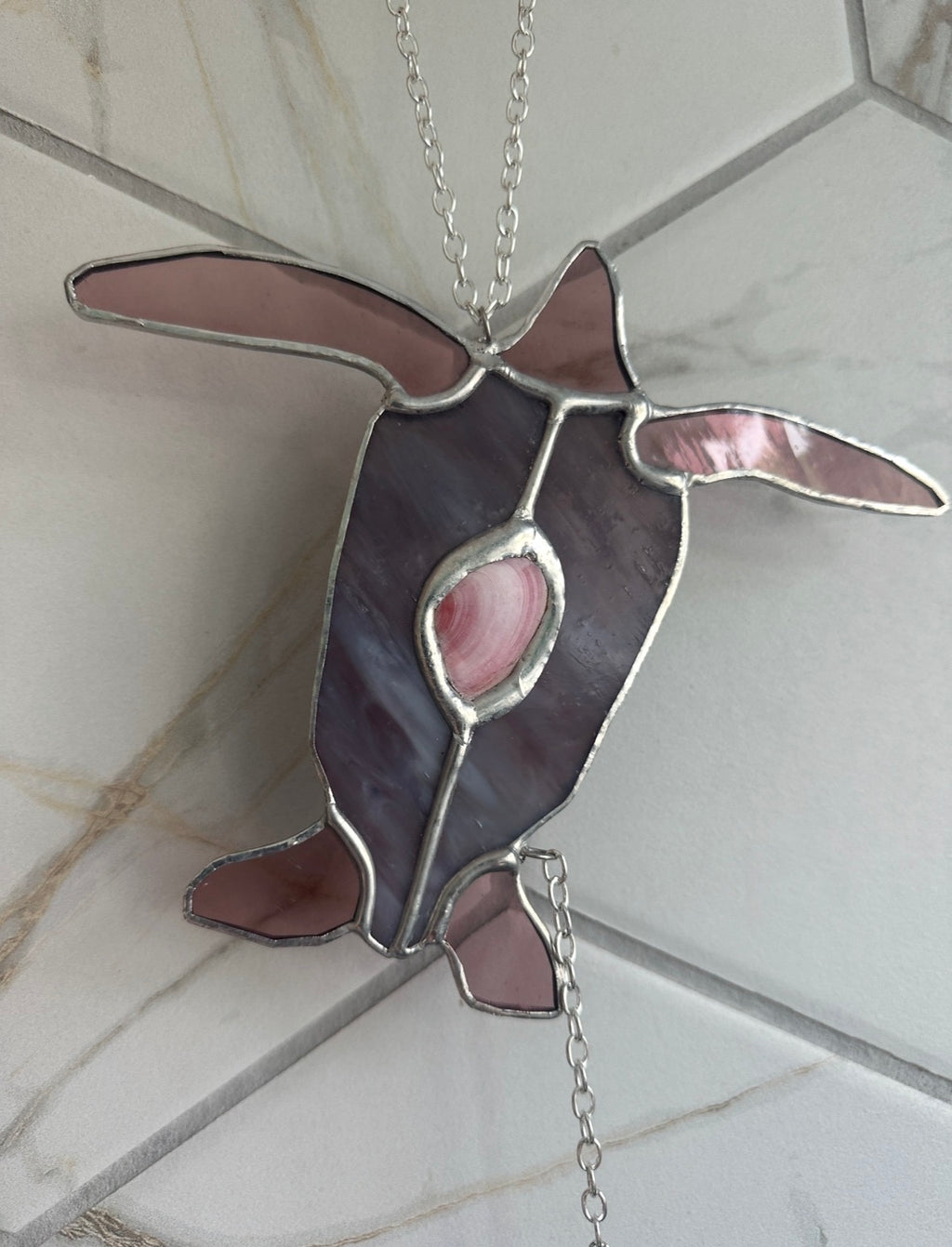 Sea Turtle Shell Family Suncatcher Chain