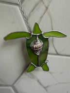 Sea Turtle Shell Family Suncatcher Chain