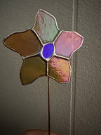 Flower Plant Stake with Glowing Center