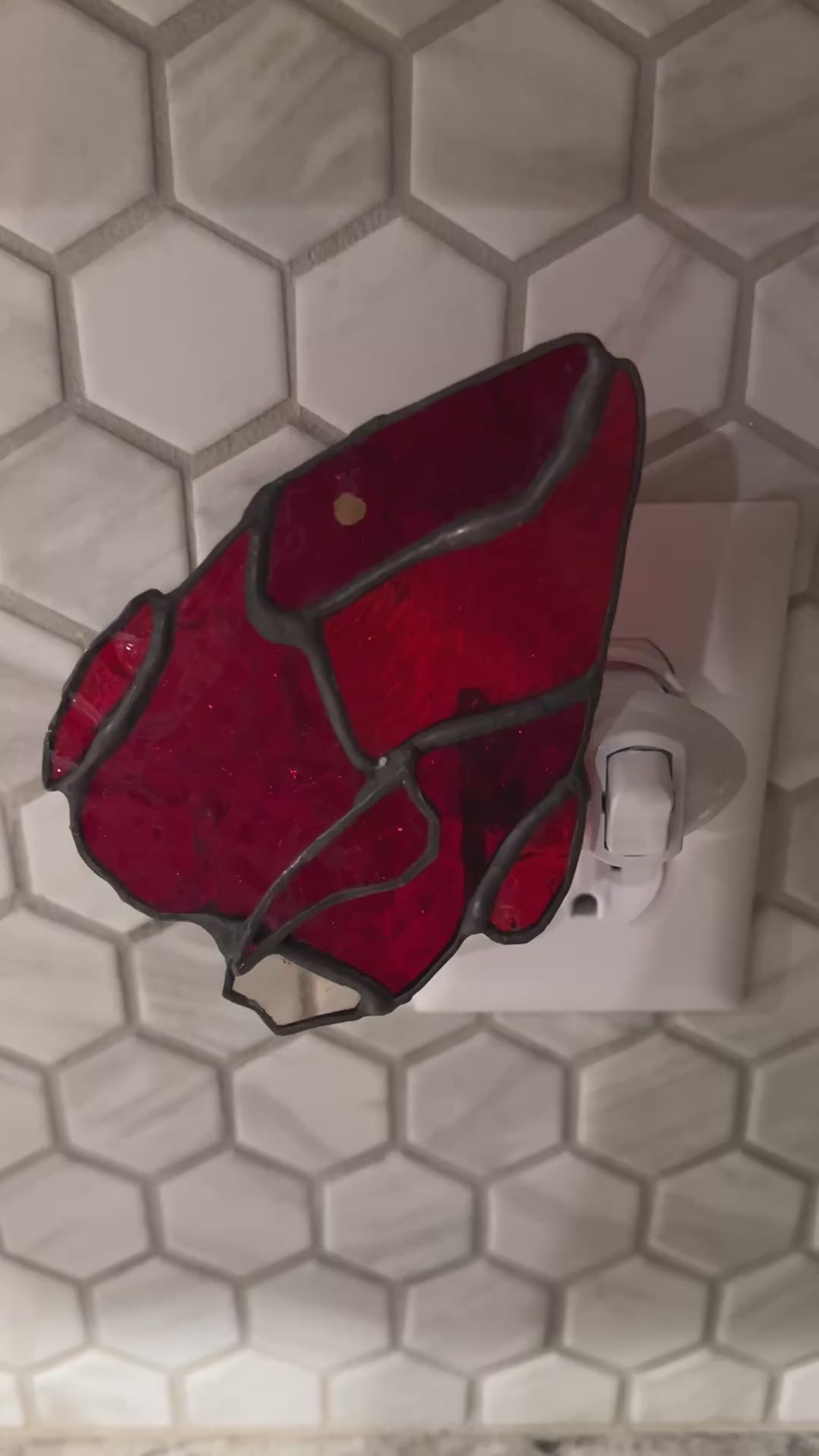 Stained Glass Red Snapper Nightlight